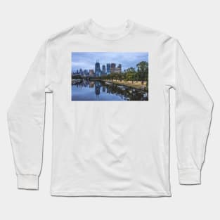 Melbourne from the Swan Street Bridge, Melbourne, Victoria, Australia. Long Sleeve T-Shirt